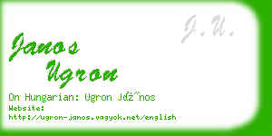 janos ugron business card